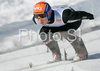 Anders Jacobsen of Norway takes off during training jump of FIS Ski jumping World Cup finals in Planica, Slovenia. Training session for team event of FIS Ski jumping World cup was held in Planica, Slovenia, on K215 ski flying hill on 15th of March, 2008.  <br> FIS Ski jumping World cup finals were held in Planica, Slovenia between 13th and 16th of March 2008.

