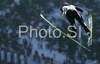 Anders Jacobsen of Norway soars through the air during training jump of FIS Ski jumping World Cup finals in Planica, Slovenia. Training session for team event of FIS Ski jumping World cup was held in Planica, Slovenia, on K215 ski flying hill on 15th of March, 2008.  <br> FIS Ski jumping World cup finals were held in Planica, Slovenia between 13th and 16th of March 2008.
