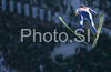 Andreas Kofler of Austria soars through the air during training jump of FIS Ski jumping World Cup finals in Planica, Slovenia. Training session for team event of FIS Ski jumping World cup was held in Planica, Slovenia, on K215 ski flying hill on 15th of March, 2008.  <br> FIS Ski jumping World cup finals were held in Planica, Slovenia between 13th and 16th of March 2008.
