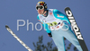 Matti Hautamaeki of Finland soars through the air during first series of team event of FIS Ski jumping World Cup finals in Planica, Slovenia. Team event of FIS Ski jumping World cup finals was held in Planica, Slovenia, on K215 ski flying hill on 15th of March, 2008.  <br> FIS Ski jumping World cup finals were held in Planica, Slovenia between 13th and 16th of March 2008.
