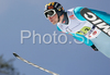 Matti Hautamaeki of Finland soars through the air during first series of team event of FIS Ski jumping World Cup finals in Planica, Slovenia. Team event of FIS Ski jumping World cup finals was held in Planica, Slovenia, on K215 ski flying hill on 15th of March, 2008.  <br> FIS Ski jumping World cup finals were held in Planica, Slovenia between 13th and 16th of March 2008.
