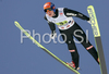 Anders Jacobsen of Norway soars through the air during first series of team event of FIS Ski jumping World Cup finals in Planica, Slovenia. Team event of FIS Ski jumping World cup finals was held in Planica, Slovenia, on K215 ski flying hill on 15th of March, 2008.  <br> FIS Ski jumping World cup finals were held in Planica, Slovenia between 13th and 16th of March 2008.
