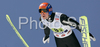 Anders Jacobsen of Norway soars through the air during first series of team event of FIS Ski jumping World Cup finals in Planica, Slovenia. Team event of FIS Ski jumping World cup finals was held in Planica, Slovenia, on K215 ski flying hill on 15th of March, 2008.  <br> FIS Ski jumping World cup finals were held in Planica, Slovenia between 13th and 16th of March 2008.

