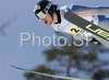 Emmanuel Chedal of France soars through the air during first series of team event of FIS Ski jumping World Cup finals in Planica, Slovenia. Team event of FIS Ski jumping World cup finals was held in Planica, Slovenia, on K215 ski flying hill on 15th of March, 2008.  <br> FIS Ski jumping World cup finals were held in Planica, Slovenia between 13th and 16th of March 2008.
