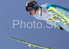 Jussi Hautamaeki of Finland soars through the air during first series of team event of FIS Ski jumping World Cup finals in Planica, Slovenia. Team event of FIS Ski jumping World cup finals was held in Planica, Slovenia, on K215 ski flying hill on 15th of March, 2008.  <br> FIS Ski jumping World cup finals were held in Planica, Slovenia between 13th and 16th of March 2008.
