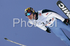 Janne Ahonen of Finland soars through the air during first series of team event of FIS Ski jumping World Cup finals in Planica, Slovenia. Team event of FIS Ski jumping World cup finals was held in Planica, Slovenia, on K215 ski flying hill on 15th of March, 2008.  <br> FIS Ski jumping World cup finals were held in Planica, Slovenia between 13th and 16th of March 2008.
