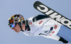 Janne Ahonen of Finland soars through the air during first series of team event of FIS Ski jumping World Cup finals in Planica, Slovenia. Team event of FIS Ski jumping World cup finals was held in Planica, Slovenia, on K215 ski flying hill on 15th of March, 2008.  <br> FIS Ski jumping World cup finals were held in Planica, Slovenia between 13th and 16th of March 2008.

