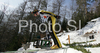 Janne Happonen of Finland takes off during training jump of FIS Ski jumping World Cup finals in Planica, Slovenia. Training session for team event of FIS Ski jumping World cup was held in Planica, Slovenia, on K215 ski flying hill on 15th of March, 2008.  <br> FIS Ski jumping World cup finals were held in Planica, Slovenia between 13th and 16th of March 2008.
