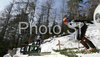 Anders Jacobsen of Norway takes off during training jump of FIS Ski jumping World Cup finals in Planica, Slovenia. Training session for team event of FIS Ski jumping World cup was held in Planica, Slovenia, on K215 ski flying hill on 15th of March, 2008.  <br> FIS Ski jumping World cup finals were held in Planica, Slovenia between 13th and 16th of March 2008.
