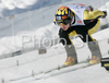 Janne Happonen of Finland takes off during training jump of FIS Ski jumping World Cup finals in Planica, Slovenia. Training session for team event of FIS Ski jumping World cup was held in Planica, Slovenia, on K215 ski flying hill on 15th of March, 2008.  <br> FIS Ski jumping World cup finals were held in Planica, Slovenia between 13th and 16th of March 2008.
