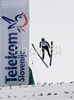 Janne Happonen of Finland soars through the air during training jump of FIS Ski jumping World Cup finals in Planica, Slovenia. Training session for race of FIS Ski jumping World cup was held in Planica, Slovenia, on K215 ski flying hill on 16th of March, 2008.  <br> FIS Ski jumping World cup finals were held in Planica, Slovenia between 13th and 16th of March 2008.

