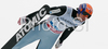 Anders Bardal of Norway soars through the air during first series of last race of FIS Ski jumping World Cup finals in Planica, Slovenia. Last race of FIS Ski jumping World cup finals was held in Planica, Slovenia, on K215 ski flying hill on 16th of March, 2008.  <br> FIS Ski jumping World cup finals were held in Planica, Slovenia between 13th and 16th of March 2008.
