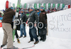Finnish ski jumpers saying good bye to their coach Tommi Nikunen (L) in outrun of Planica ski flying hill after last race of FIS Ski jumping World Cup finals in Planica, Slovenia. Last race of FIS Ski jumping World cup were held in Planica, Slovenia, on K215 ski flying hill on 16th of March, 2008.  <br> FIS Ski jumping World cup finals were held in Planica, Slovenia between 13th and 16th of March 2008.
