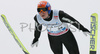 Anders Jacobsen of Norway soars through the air in second jump of last race of FIS Ski jumping World Cup finals in Planica, Slovenia. Last race of FIS Ski jumping World cup was held in Planica, Slovenia, on K215 ski flying hill on 16th of March, 2008.  <br> FIS Ski jumping World cup finals were held in Planica, Slovenia between 13th and 16th of March 2008.
