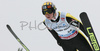 Janne Happonen of Finland soars through the air in second jump of last race of FIS Ski jumping World Cup finals in Planica, Slovenia. Last race of FIS Ski jumping World cup was held in Planica, Slovenia, on K215 ski flying hill on 16th of March, 2008.  <br> FIS Ski jumping World cup finals were held in Planica, Slovenia between 13th and 16th of March 2008.
