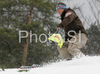Finnish coach Tommi Nikunen skiing down the ski jumping hill in Planica, after last race of FIS Ski jumping World Cup finals in Planica, Slovenia, which was also his last race as coach of Finnish team. Last race of FIS Ski jumping World cup was held in Planica, Slovenia, on K215 ski flying hill on 16th of March, 2008.  <br> FIS Ski jumping World cup finals were held in Planica, Slovenia between 13th and 16th of March 2008.
