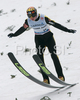 Janne Happonen of Finland lands during training jump of FIS Ski jumping World Cup finals in Planica, Slovenia. Training session for race of FIS Ski jumping World cup was held in Planica, Slovenia, on K215 ski flying hill on 16th of March, 2008.  <br> FIS Ski jumping World cup finals were held in Planica, Slovenia between 13th and 16th of March 2008.
