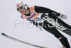 Fifth placed Tom Hilde of Norway soars through the air during first round of day 1 of FIS Ski jumping World Cup finals in Planica, Slovenia. First day of FIS Ski jumping World cup finals was held on Friday, 20th of March 2009 in Planica, Slovenia.
