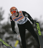 Ville Larinto of Finland soars through the air during first round of day 1 of FIS Ski jumping World Cup finals in Planica, Slovenia. First day of FIS Ski jumping World cup finals was held on Friday, 20th of March 2009 in Planica, Slovenia.
