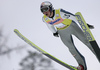 Winner Gregor Schlierenzauer of Austria soars through the air during first round of day 1 of FIS Ski jumping World Cup finals in Planica, Slovenia. First day of FIS Ski jumping World cup finals was held on Friday, 20th of March 2009 in Planica, Slovenia.
