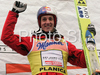 Winner Gregor Schlierenzauer of Austria celebrates his medal won in day 1 of FIS Ski jumping World Cup finals in Planica, Slovenia. First day of FIS Ski jumping World cup finals was held on Friday, 20th of March 2009 in Planica, Slovenia.
