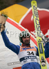 Third placed Dimitry Vassiliev of Russia celebrates his medal won in day 1 of FIS Ski jumping World Cup finals in Planica, Slovenia. First day of FIS Ski jumping World cup finals was held on Friday, 20th of March 2009 in Planica, Slovenia.
