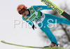 Kalle Keituri of Finland soars through the air during first round of Team competition of FIS Ski jumping World Cup finals in Planica, Slovenia. Team competition of FIS Ski jumping World cup finals was held on Saturday, 21st of March 2009 in Planica, Slovenia.
