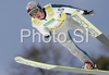 Gregor Schlierenzauer of Austria soars through the air during first round of Team competition of FIS Ski jumping World Cup finals in Planica, Slovenia. Team competition of FIS Ski jumping World cup finals was held on Saturday, 21st of March 2009 in Planica, Slovenia.
