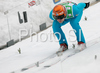 Matti Hautamaeki of Finland on inrun during trial round of Team competition of FIS Ski jumping World Cup finals in Planica, Slovenia. Team competition of FIS Ski jumping World cup finals was held on Saturday, 21st of March 2009 in Planica, Slovenia.
