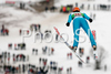 Matti Hautamaeki of Finland soars through the air during trial round of Team competition of FIS Ski jumping World Cup finals in Planica, Slovenia. Team competition of FIS Ski jumping World cup finals was held on Saturday, 21st of March 2009 in Planica, Slovenia.

