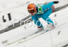Kalle Keituri of Finland on inrun during trial round of Team competition of FIS Ski jumping World Cup finals in Planica, Slovenia. Team competition of FIS Ski jumping World cup finals was held on Saturday, 21st of March 2009 in Planica, Slovenia.
