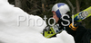 Gregor Schlierenzauer of Austria heading to top of the hill before trial round of Team competition of FIS Ski jumping World Cup finals in Planica, Slovenia. Team competition of FIS Ski jumping World cup finals was held on Saturday, 21st of March 2009 in Planica, Slovenia.
