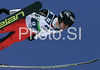 Third placed Robert Kranjec of Slovenia soars through the air during first round of final race of FIS Ski jumping World Cup finals in Planica, Slovenia. Last race of FIS Ski jumping World cup 2008-09 was held on Sunday, 22nd of March 2009 in Planica, Slovenia.

