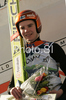 Winner Harri Olli of Finland celebrate his medal won in final race of FIS Ski jumping World Cup finals in Planica, Slovenia. Last race of FIS Ski jumping World cup 2008-09 was held on Sunday, 22nd of March 2009 in Planica, Slovenia.
