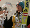 Gregor Schlierenzauer of Austria celebrate his overall World Cup victory after final race of FIS Ski jumping World Cup finals in Planica, Slovenia. Last race of FIS Ski jumping World cup 2008-09 was held on Sunday, 22nd of March 2009 in Planica, Slovenia.
