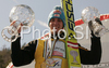 Gregor Schlierenzauer of Austria celebrate his overall World Cup victory after final race of FIS Ski jumping World Cup finals in Planica, Slovenia. Last race of FIS Ski jumping World cup 2008-09 was held on Sunday, 22nd of March 2009 in Planica, Slovenia.
