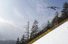 Michael Neumayer of Germany soars through the air during his ski jump of second day of FIS Ski flying World championships in Planica, Slovenia. Second day of FIS Ski flying World Championships was held on Saturday, 20th of March 2010, in Planica, Slovenia.
