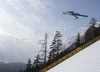Richard Freitag of Germany soars through the air during his ski jump of second day of FIS Ski flying World championships in Planica, Slovenia. Second day of FIS Ski flying World Championships was held on Saturday, 20th of March 2010, in Planica, Slovenia.
