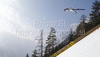 Johan Remen Evensen of Norway soars through the air during his ski jump of second day of FIS Ski flying World championships in Planica, Slovenia. Second day of FIS Ski flying World Championships was held on Saturday, 20th of March 2010, in Planica, Slovenia.
