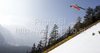 Harri Olli of Finland soars through the air during his ski jump of second day of FIS Ski flying World championships in Planica, Slovenia. Second day of FIS Ski flying World Championships was held on Saturday, 20th of March 2010, in Planica, Slovenia.
