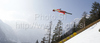 Harri Olli of Finland soars through the air during his ski jump of second day of FIS Ski flying World championships in Planica, Slovenia. Second day of FIS Ski flying World Championships was held on Saturday, 20th of March 2010, in Planica, Slovenia.
