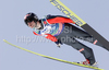 Anders Jacobsen of Norway soars through the air during his ski jump of second day of FIS Ski flying World championships in Planica, Slovenia. Second day of FIS Ski flying World Championships was held on Saturday, 20th of March 2010, in Planica, Slovenia.
