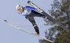 Bjoern Einar Romoeren of Norway soars through the air during his ski jump of second day of FIS Ski flying World championships in Planica, Slovenia. Second day of FIS Ski flying World Championships was held on Saturday, 20th of March 2010, in Planica, Slovenia.
