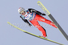 Simon Ammann of Switzerland soars through the air during his ski jump of second day of FIS Ski flying World championships in Planica, Slovenia. Second day of FIS Ski flying World Championships was held on Saturday, 20th of March 2010, in Planica, Slovenia.
