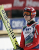 Harri Olli of Finland reacts in outrun after his jump during second day of FIS Ski flying World championships in Planica, Slovenia. Second day of FIS Ski flying World Championships was held on Saturday, 20th of March 2010, in Planica, Slovenia.
