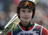Harri Olli of Finland in outrun after his jump during second day of FIS Ski flying World championships in Planica, Slovenia. Second day of FIS Ski flying World Championships was held on Saturday, 20th of March 2010, in Planica, Slovenia.

