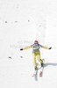Janne Ahonen of Finland soars through the air during his jump during second day of FIS Ski flying World championships in Planica, Slovenia. Second day of FIS Ski flying World Championships was held on Saturday, 20th of March 2010, in Planica, Slovenia.
