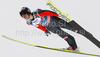 Anders Jacobsen of Norway soars through the air during his ski jump of team event of FIS Ski flying World championships in Planica, Slovenia. Second day of FIS Ski flying World Championships was held on Sunday, 21st of March 2010, in Planica, Slovenia.
