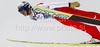 Thomas Morgenstern of Austria soars through the air during his ski jump of team event of FIS Ski flying World championships in Planica, Slovenia. Second day of FIS Ski flying World Championships was held on Sunday, 21st of March 2010, in Planica, Slovenia.
