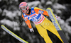 Manuel Fettner (AUT) <br>  <br>  during FIS Ski jumping World cup race in Engelberg, Switzerland. FIS Ski jumping World cup in Engelberg, Switzerland was held on 18th of December 2010.
